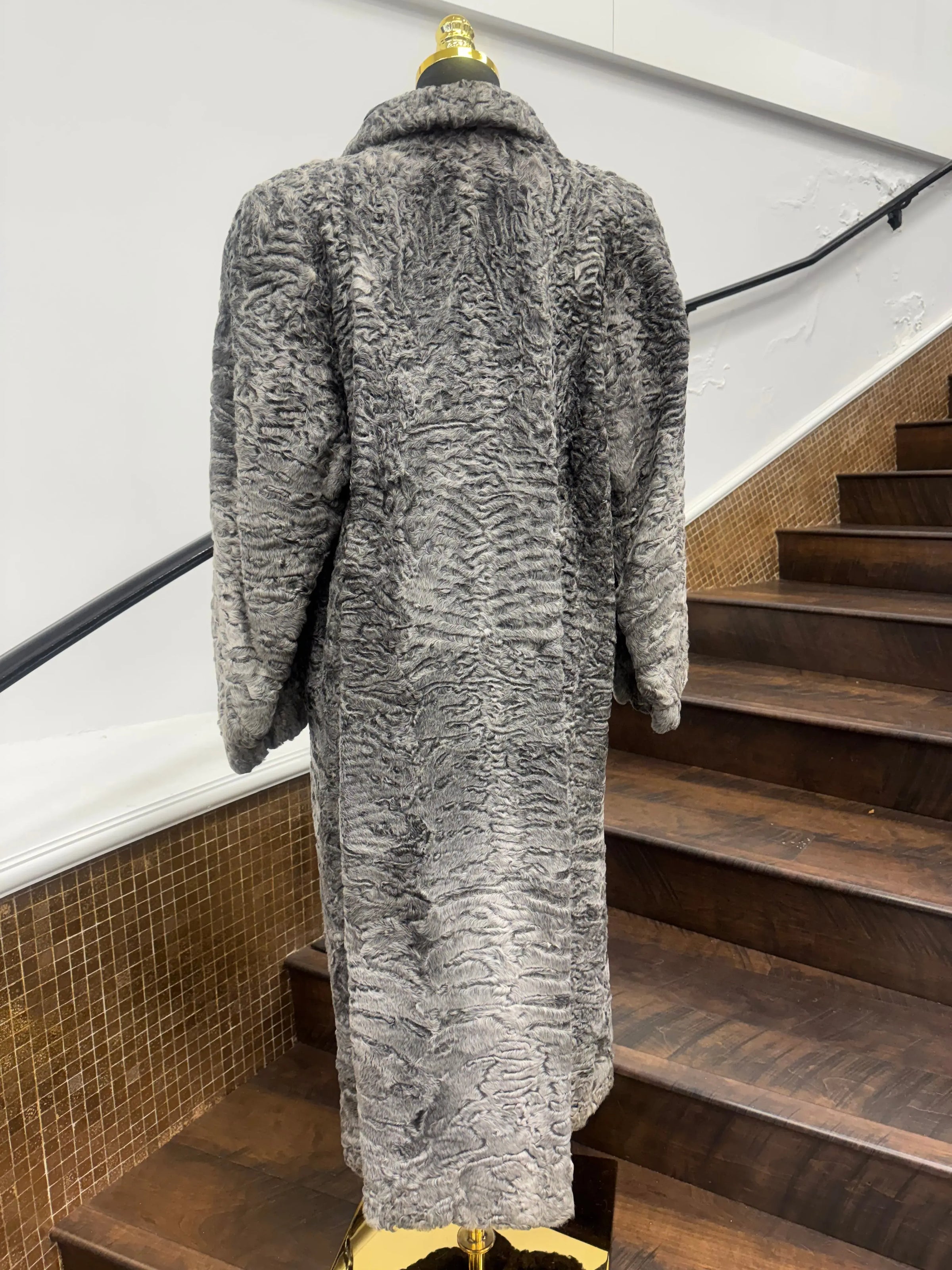 LaBelle Since 1919 Vintage Grey Lamb Coat