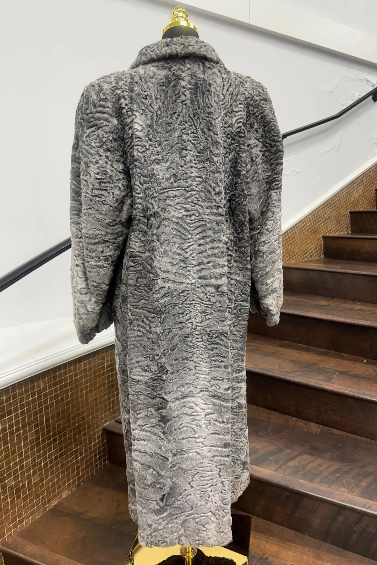 Vintage Grey Lamb Coat