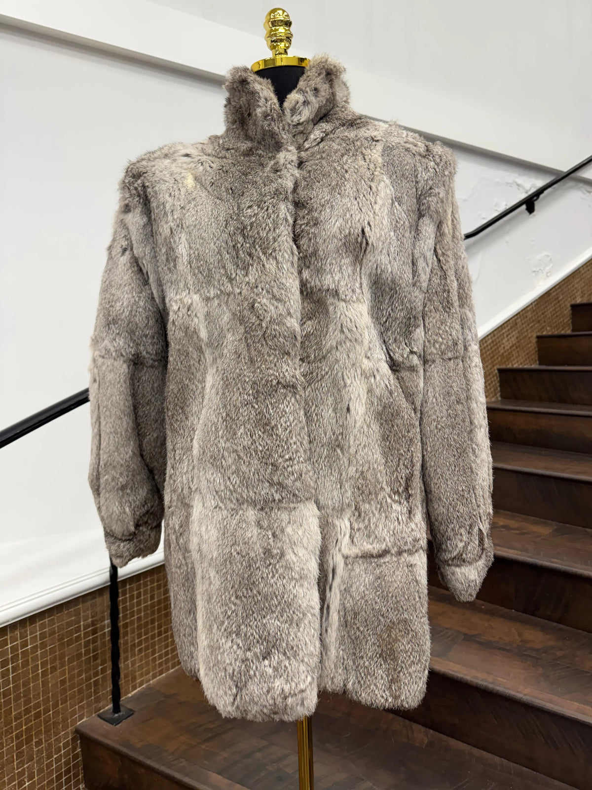 Vintage Grey Rabbit Stroller