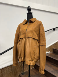 Vintage Imprinted Leather Jacket