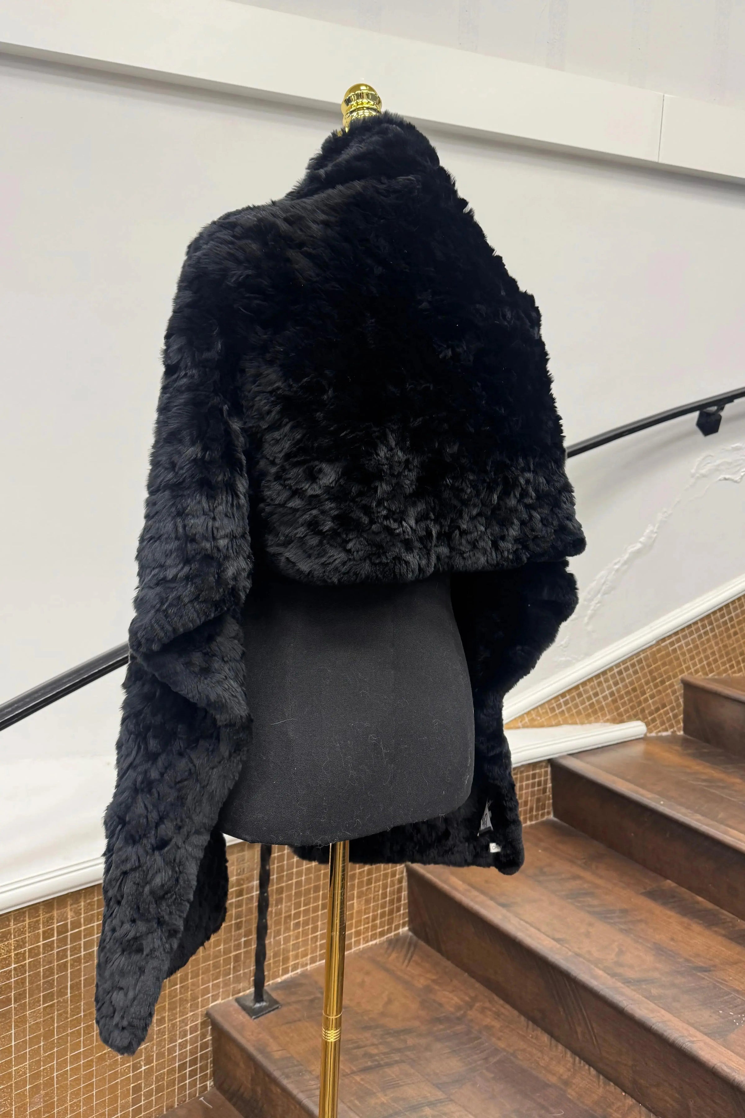 Vintage Knitted Rabbit Shawl