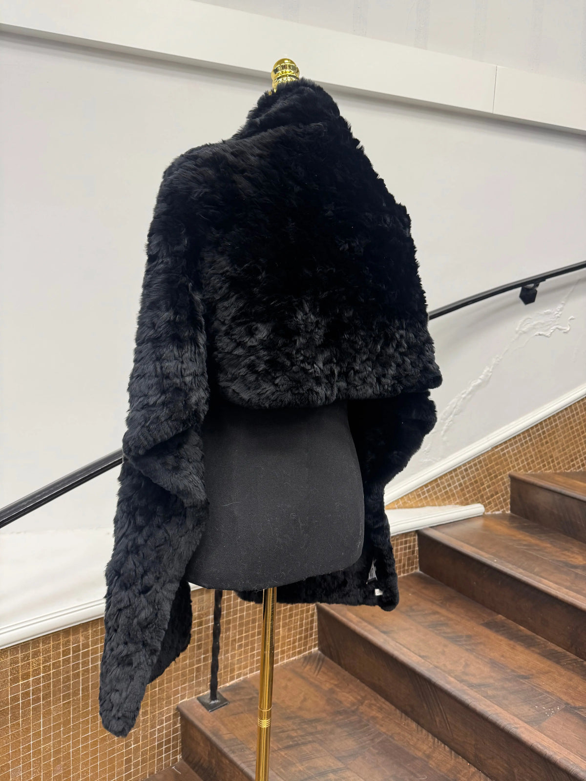 Vintage Knitted Rabbit Shawl