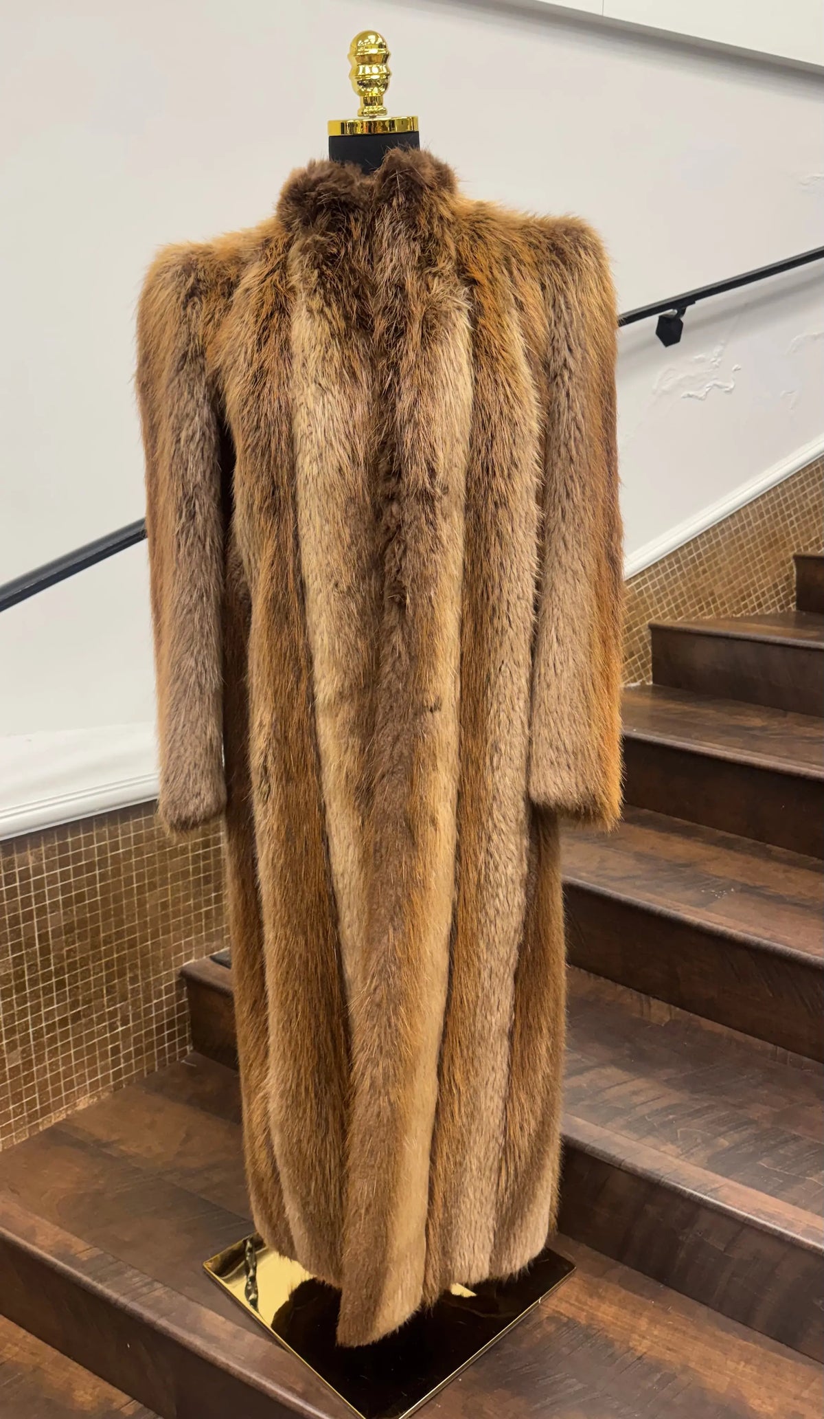 Vintage Long Haired Beaver Full Length Coat