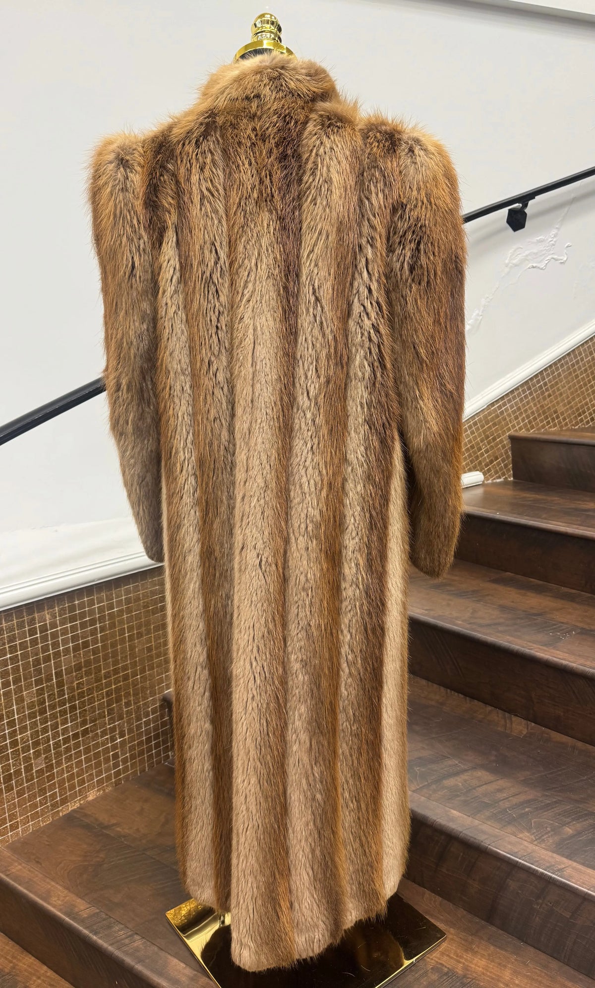 Vintage Long Haired Beaver Full Length Coat