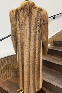 Vintage Long Haired Beaver Full Length Coat
