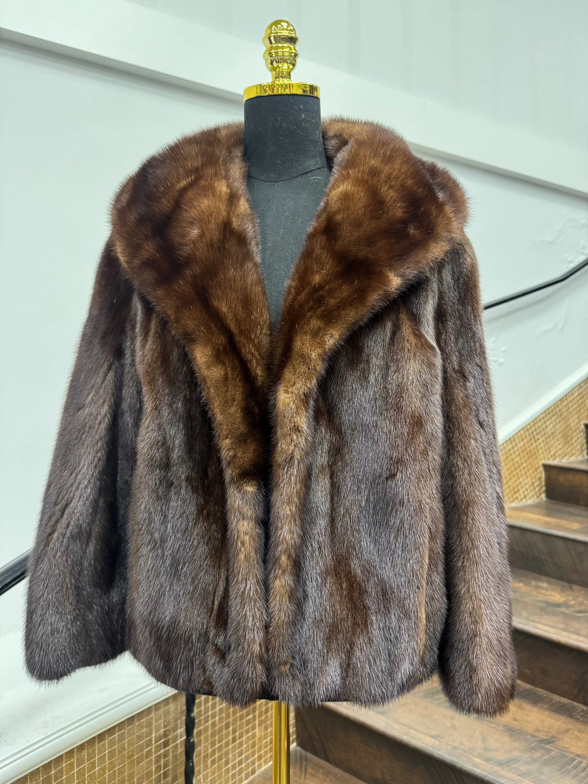 Vintage Mahogany Mink Bolero Jacket