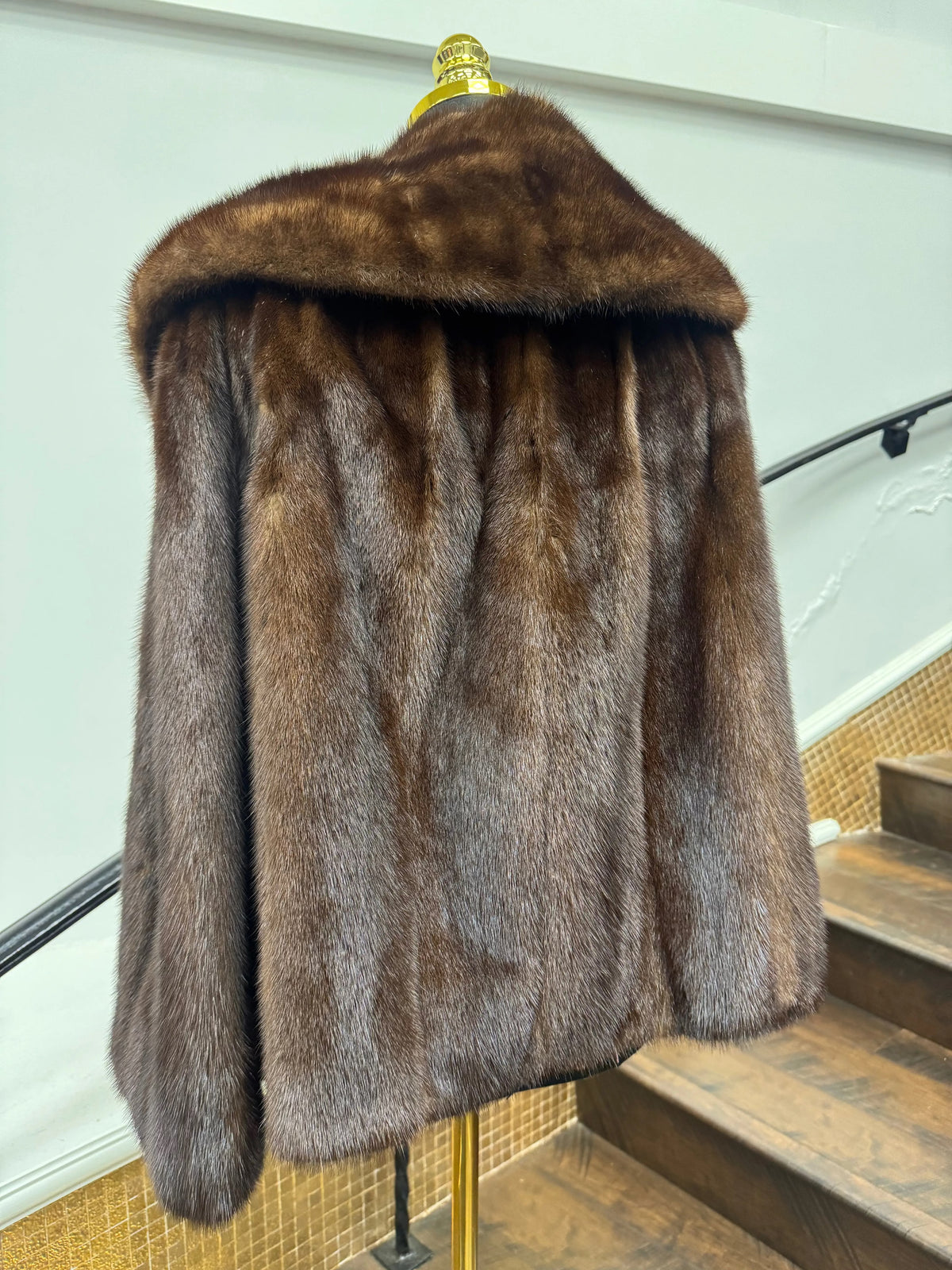 Vintage Mahogany Mink Bolero Jacket