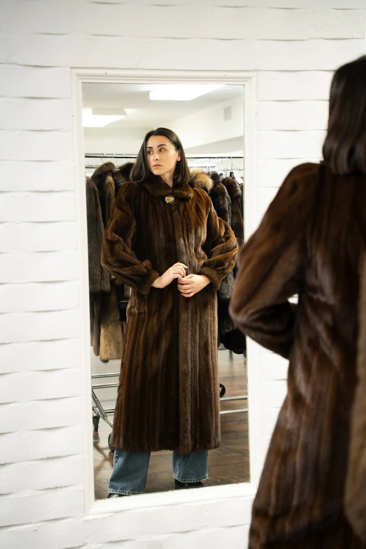 Vintage Mahogany Mink Coat