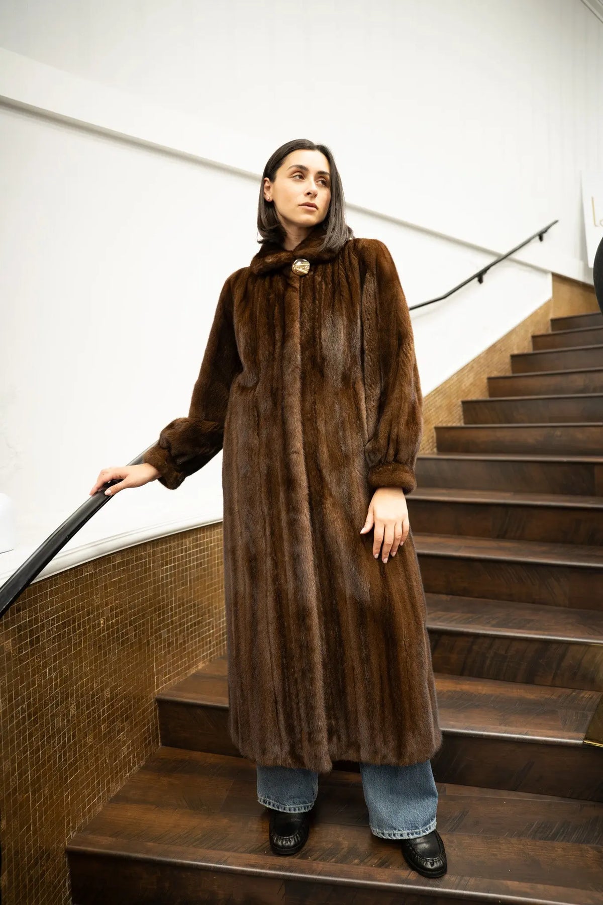Vintage Mahogany Mink Coat