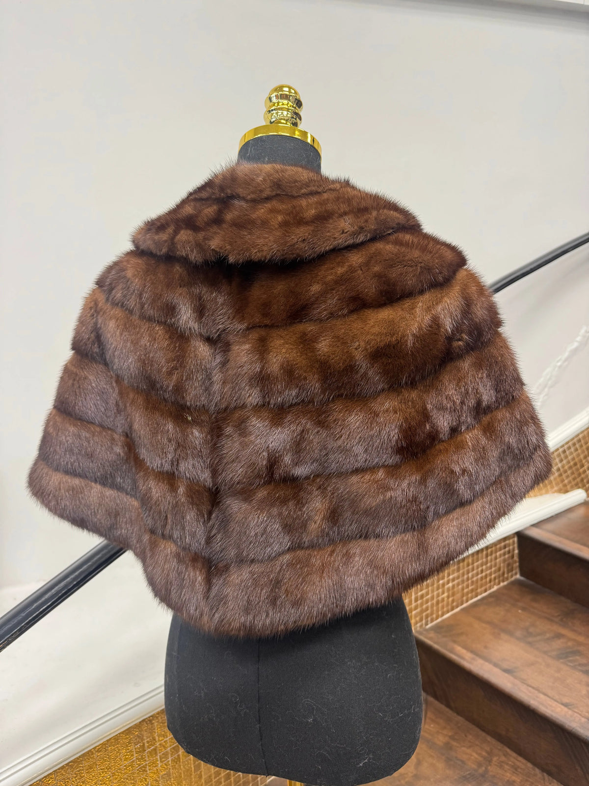 LaBelle Since 1919 Vintage Mahogany Mink Stole