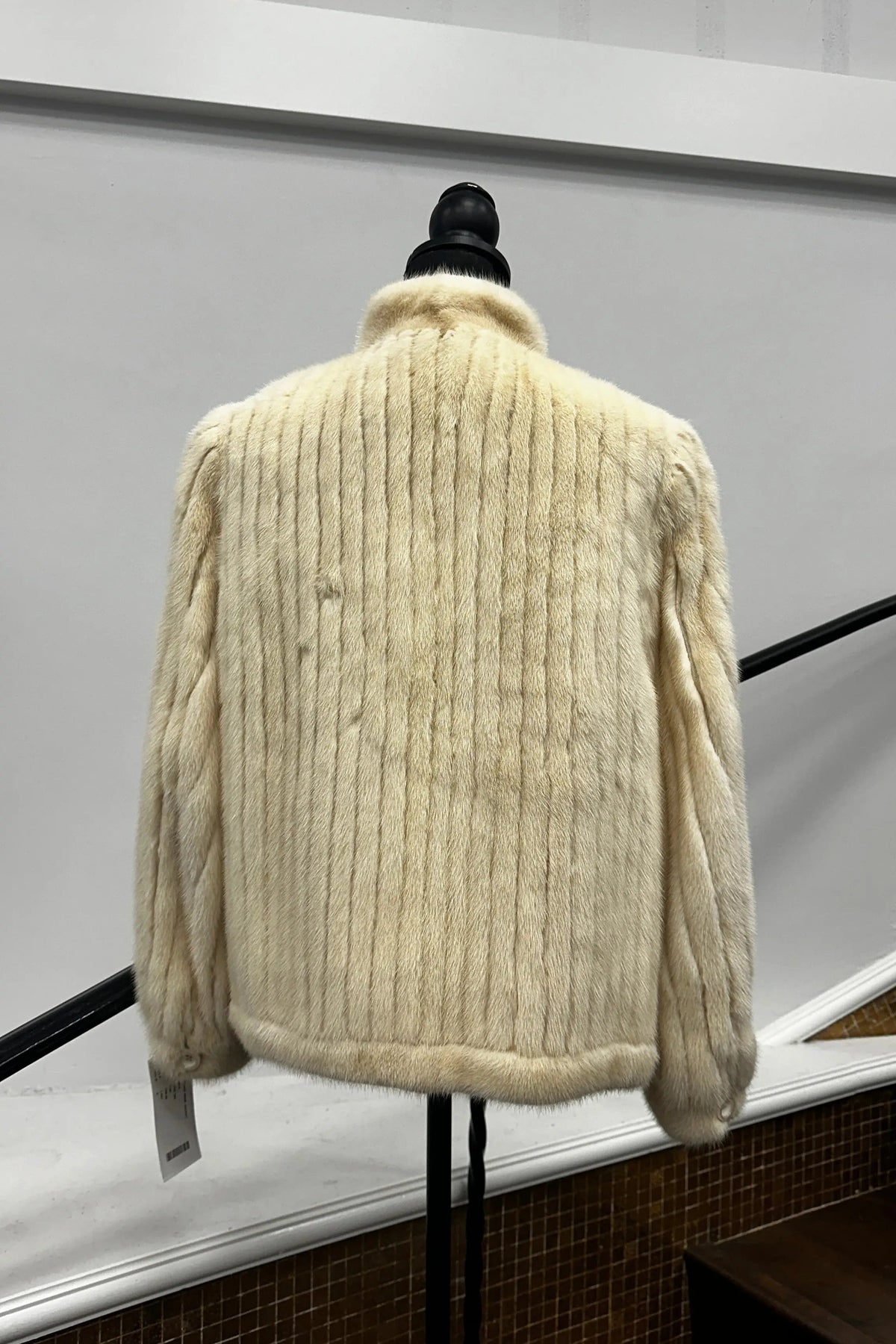 Vintage Oxi White Corded Mink Jacket