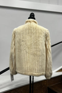 Vintage Oxi White Corded Mink Jacket