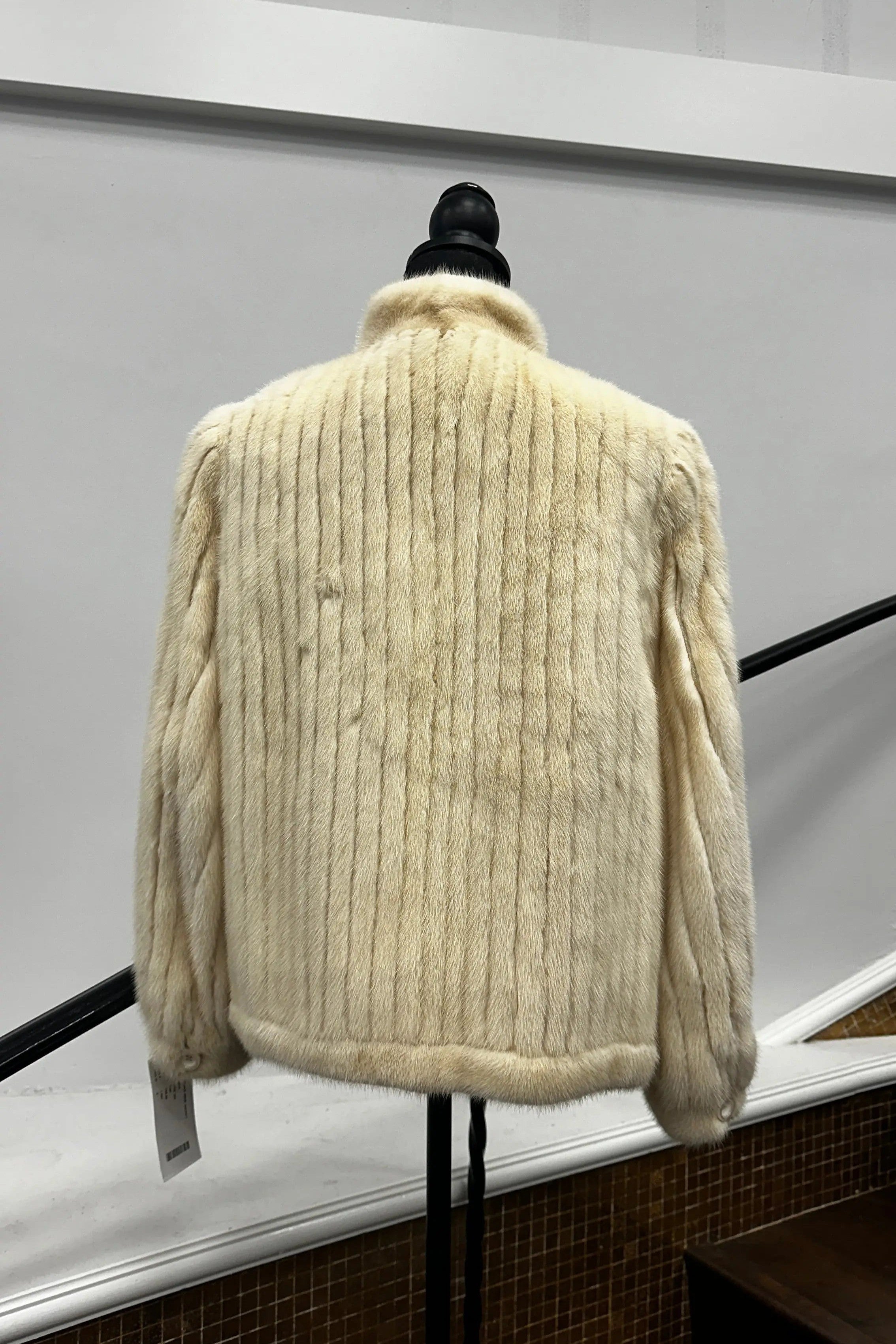 Vintage Oxi White Corded Mink Jacket