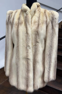 Vintage Oxidized Brown Cross Mink Jacket