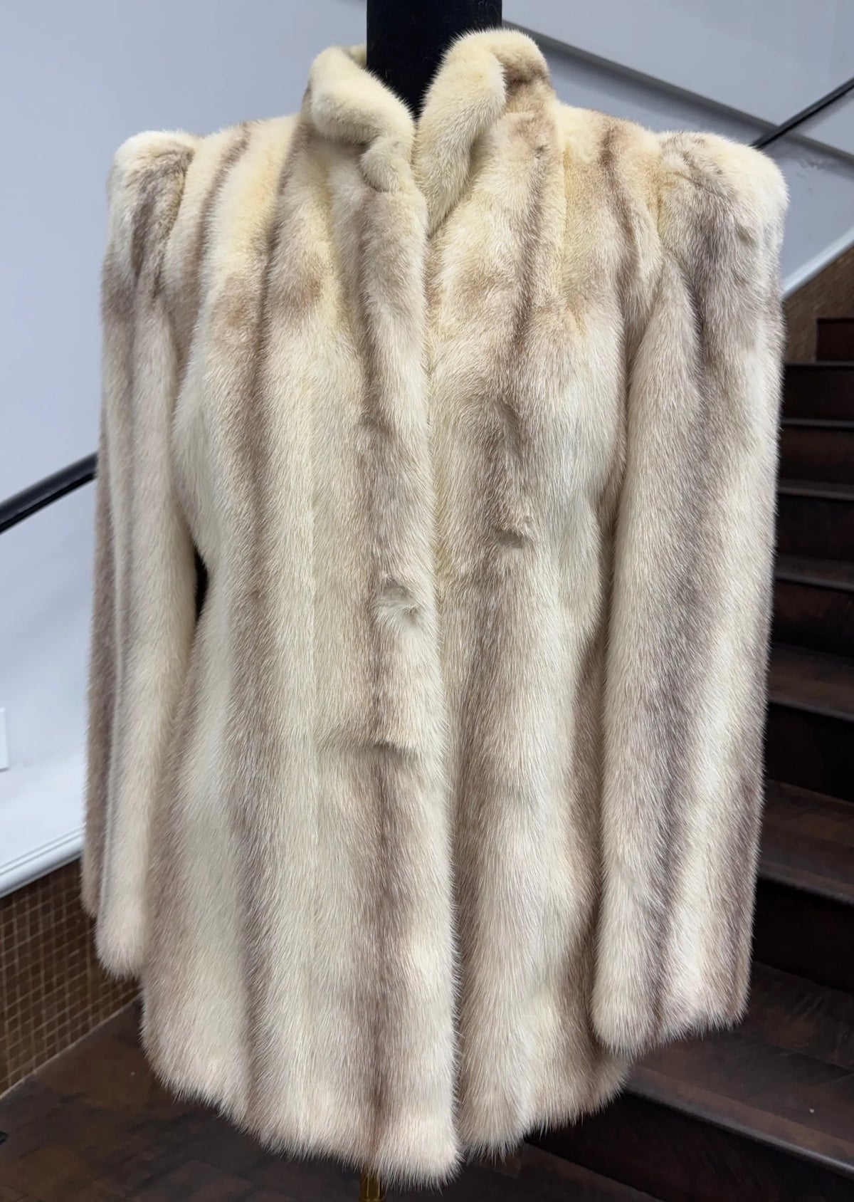 Vintage Oxidized Brown Cross Mink Jacket