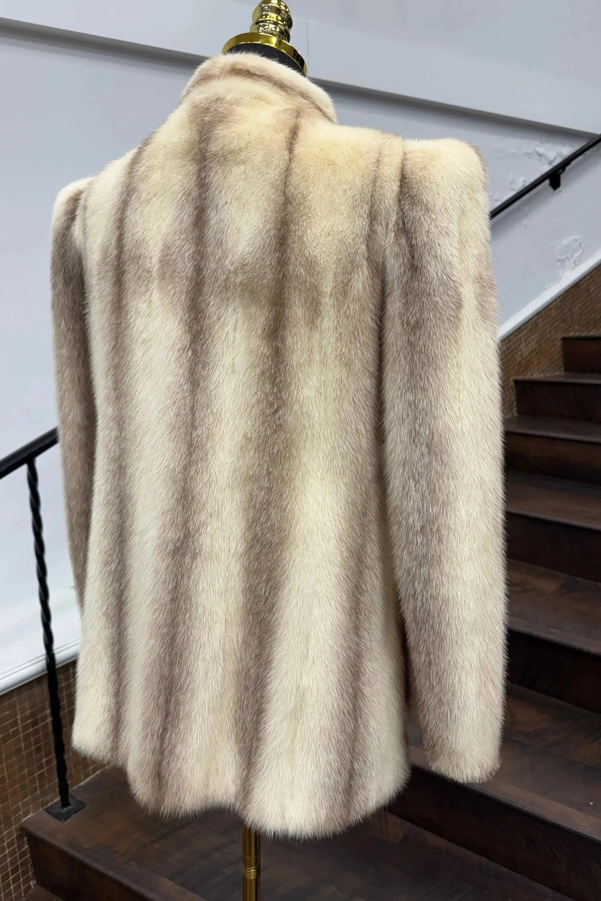 Vintage Oxidized Brown Cross Mink Jacket