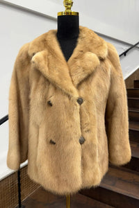 Vintage Pastel Mink Bolero Jacket