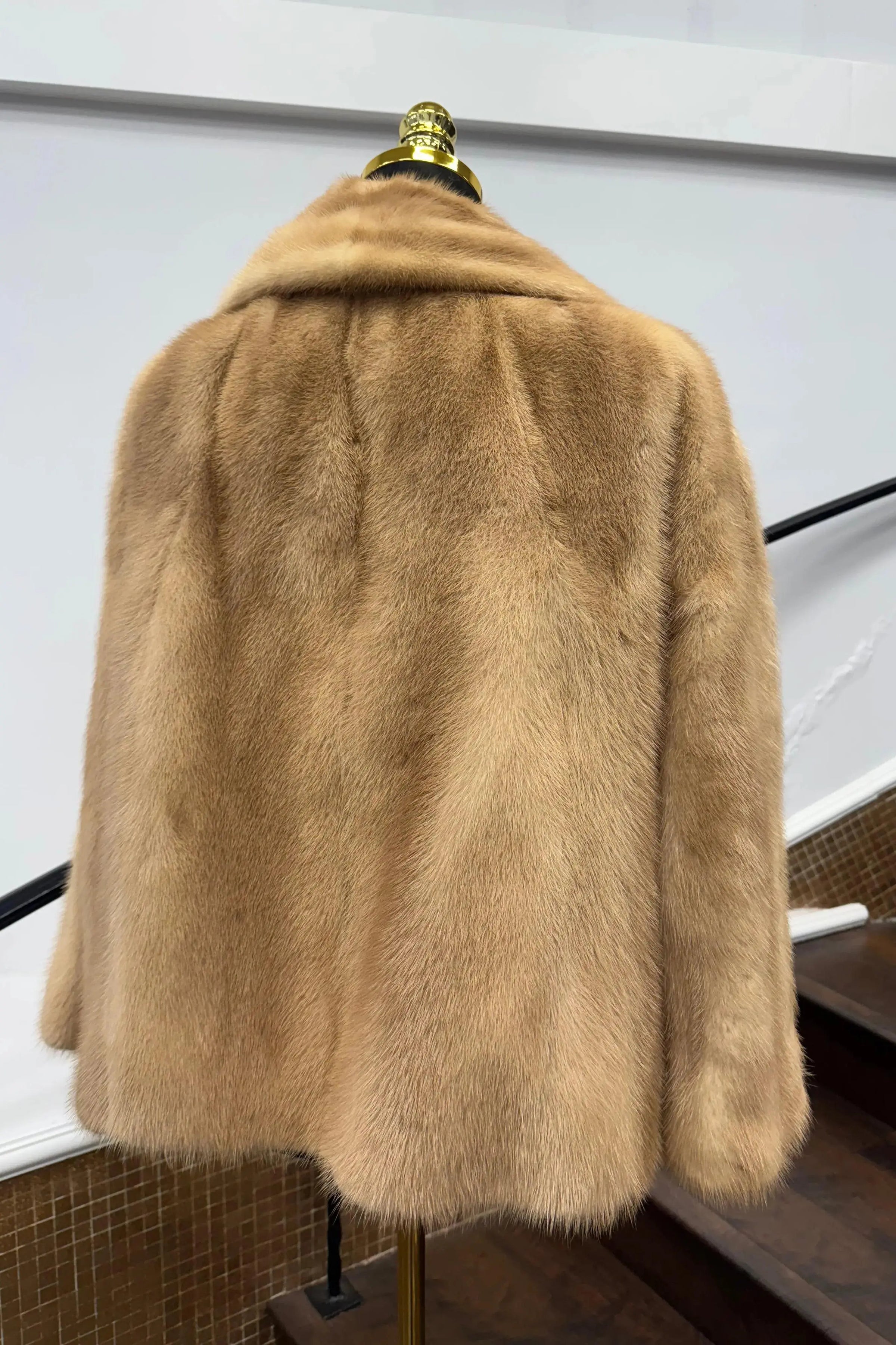 Vintage Pastel Mink Bolero Jacket