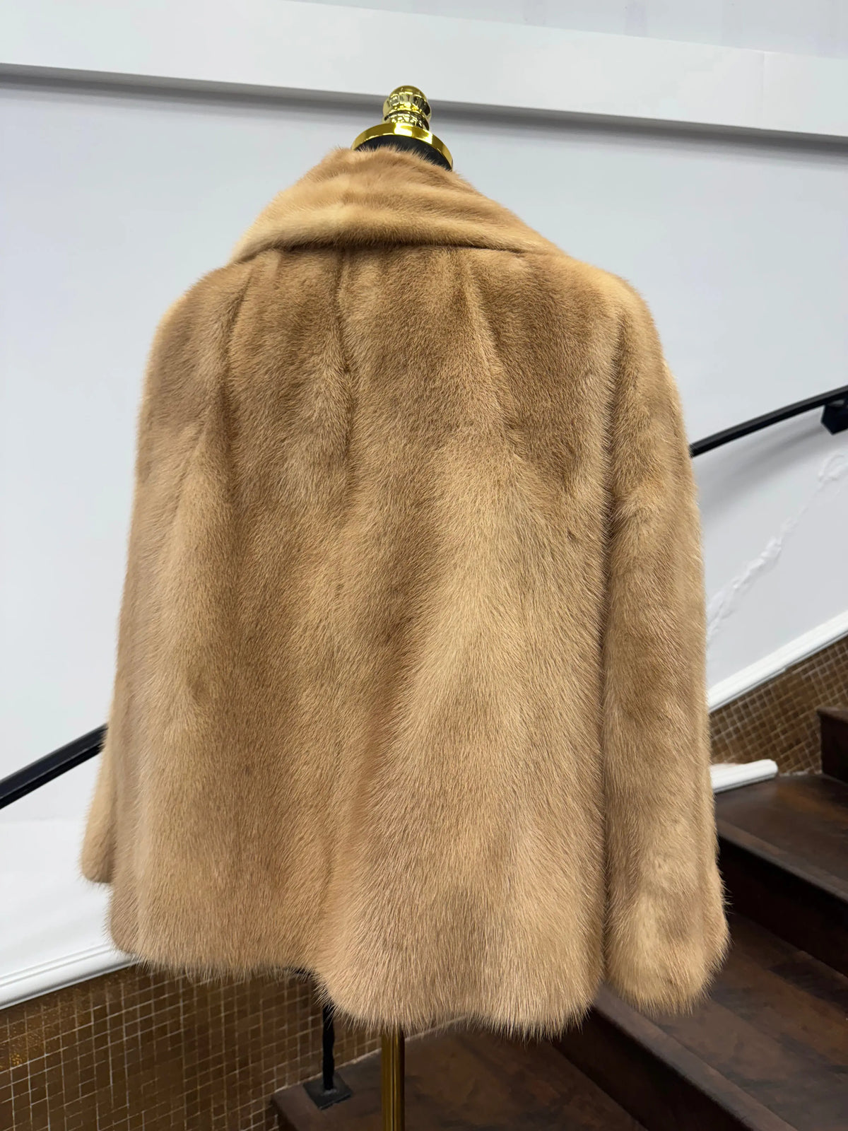 Vintage Pastel Mink Bolero Jacket