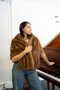 LaBelle Since 1919 Vintage Pastel Mink Stole