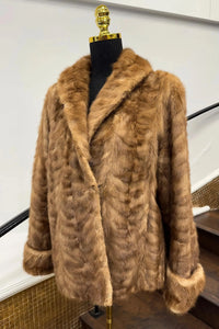 Vintage Pastel Section Mink Jacket