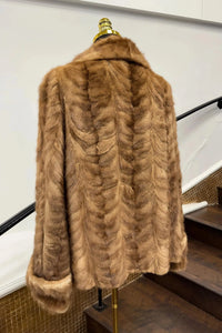 Vintage Pastel Section Mink Jacket