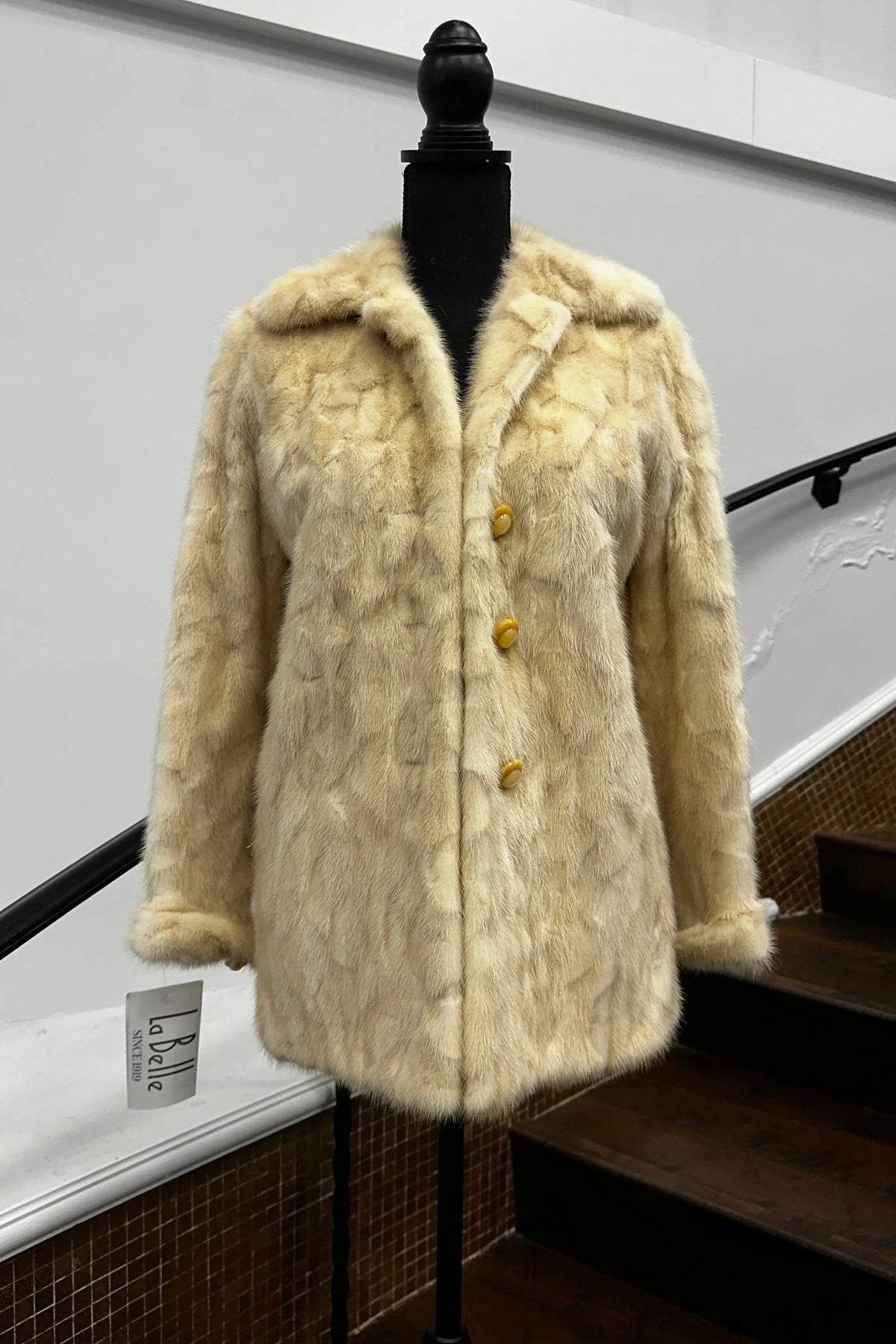 Vintage Pieced Creme Mink Jacket