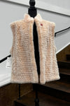 Vintage Pink Mink Vest Popcorn Style