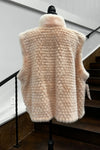 Vintage Pink Mink Vest Popcorn Style