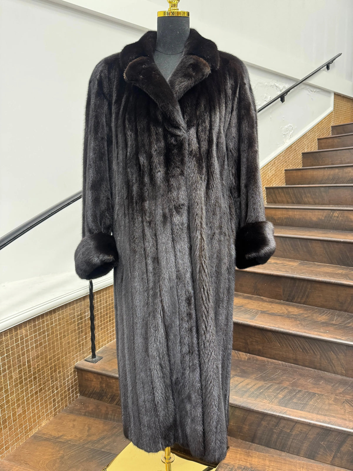 Vintage Ranch Mink Coat with Belt