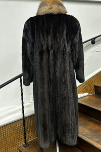 Vintage Ranch Mink Coat with Tuxedo Front