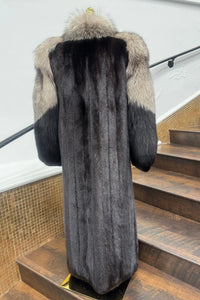 Vintage Ranch Mink with Fox Sleeves and Collar Coat