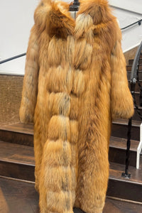 Vintage Red Fox Full Length Coat