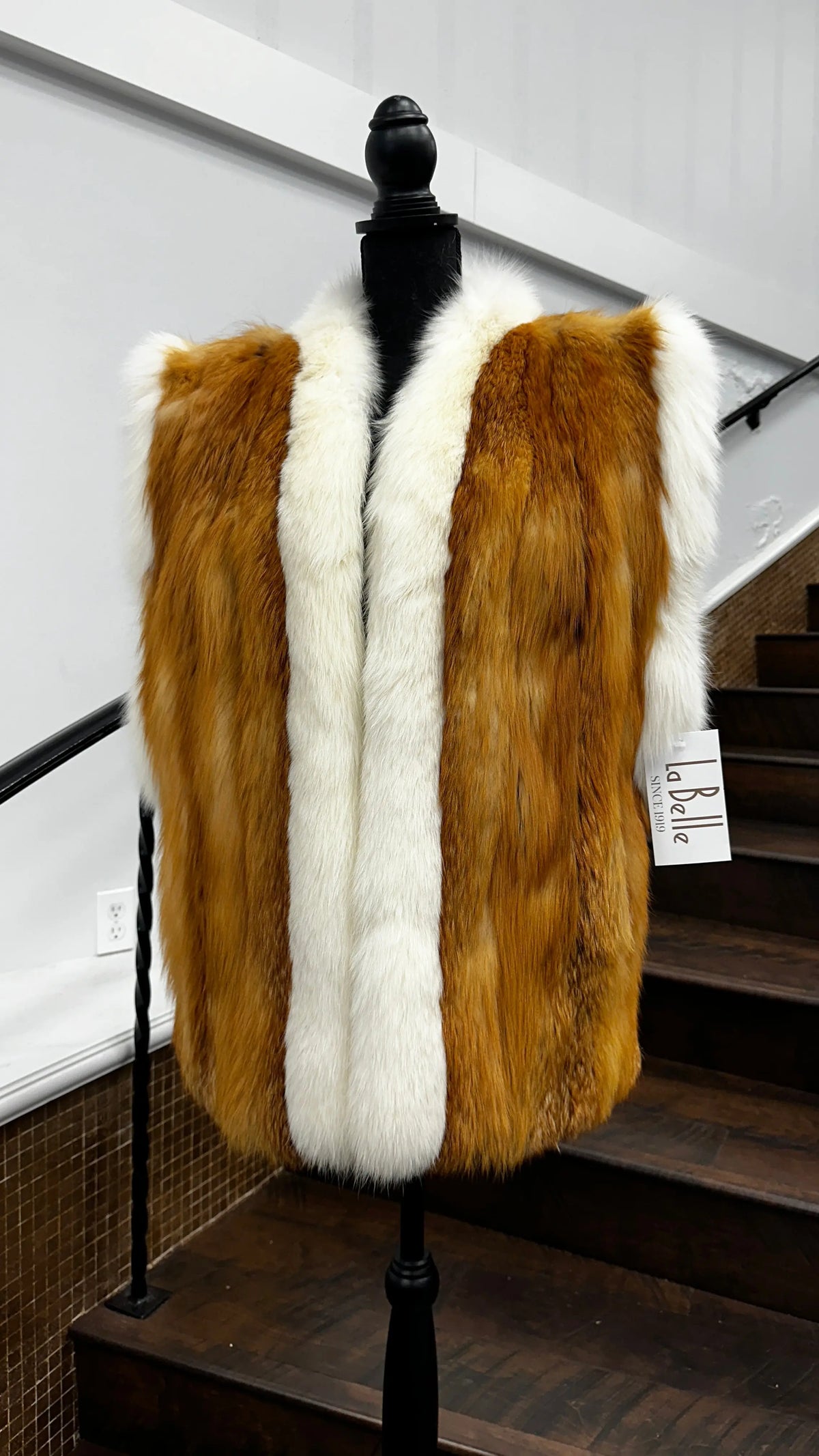 LaBelle Since 1919 Vintage Red Fox Vest