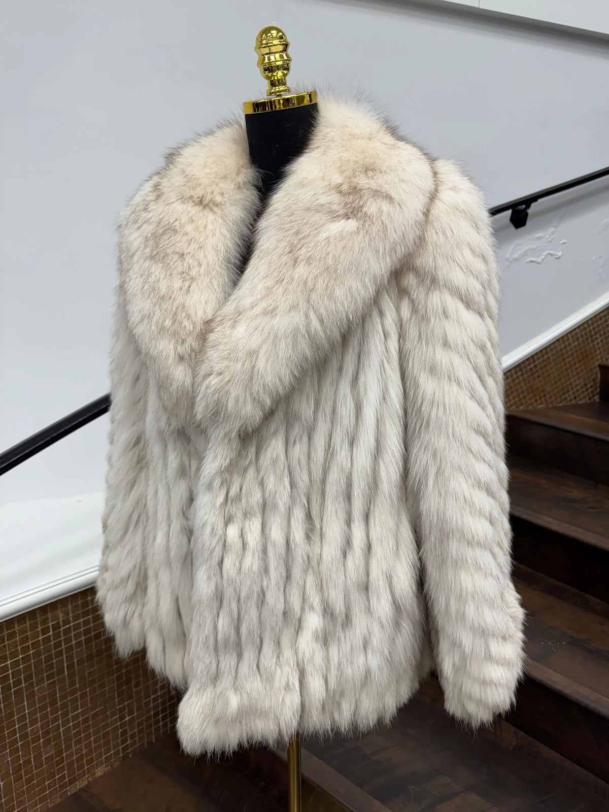 LaBelle Since 1919 Vintage Ribbed Blue Fox Jacket