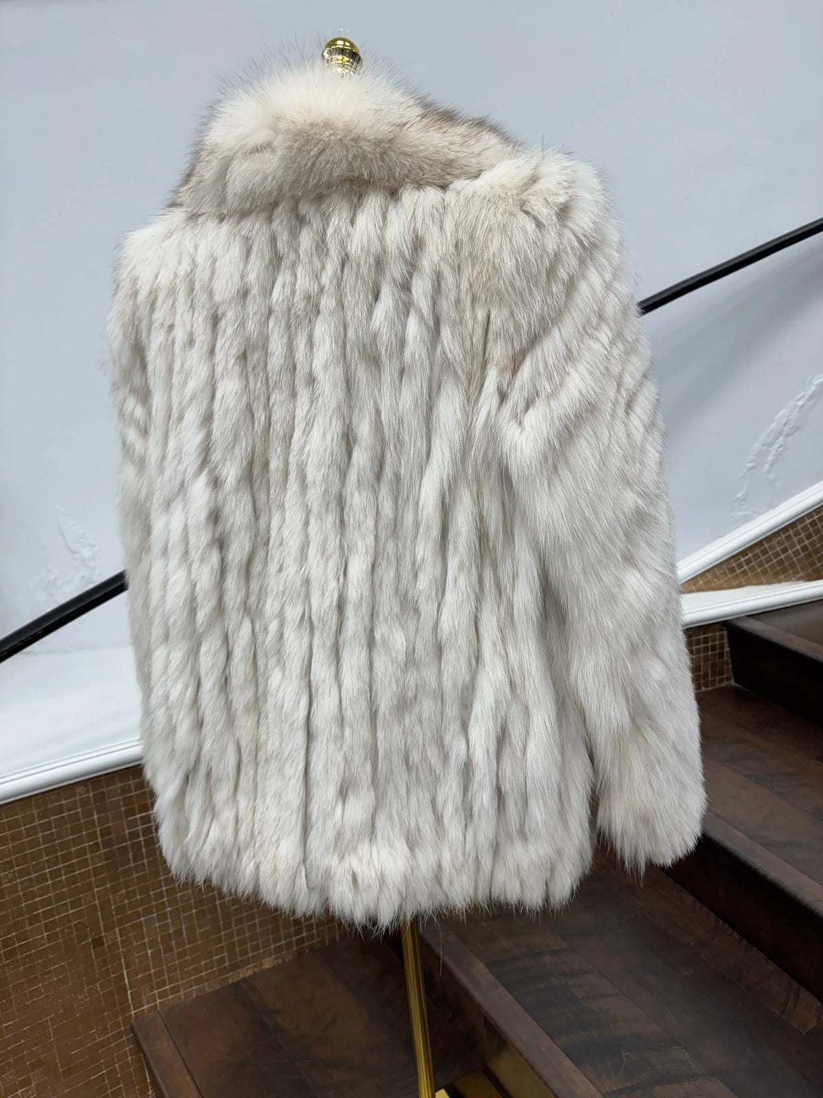 LaBelle Since 1919 Vintage Ribbed Blue Fox Jacket