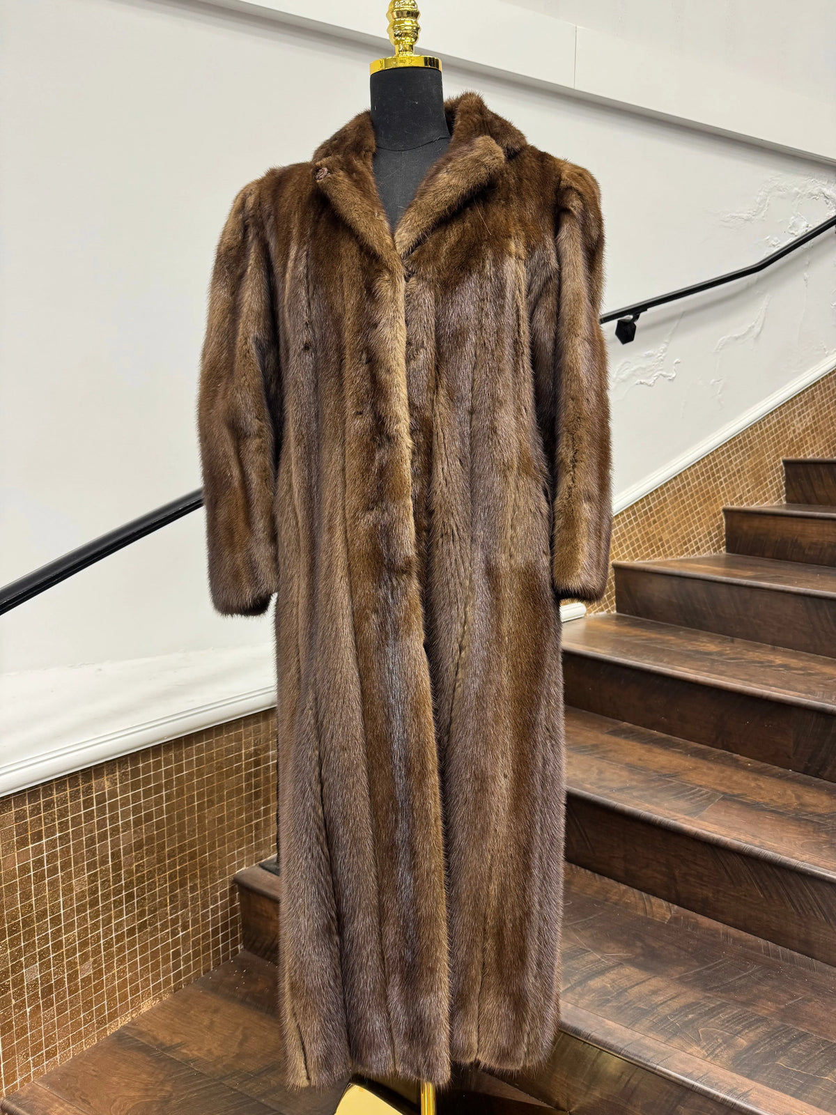 Vintage Ribbed Lunaraine Mink Coat