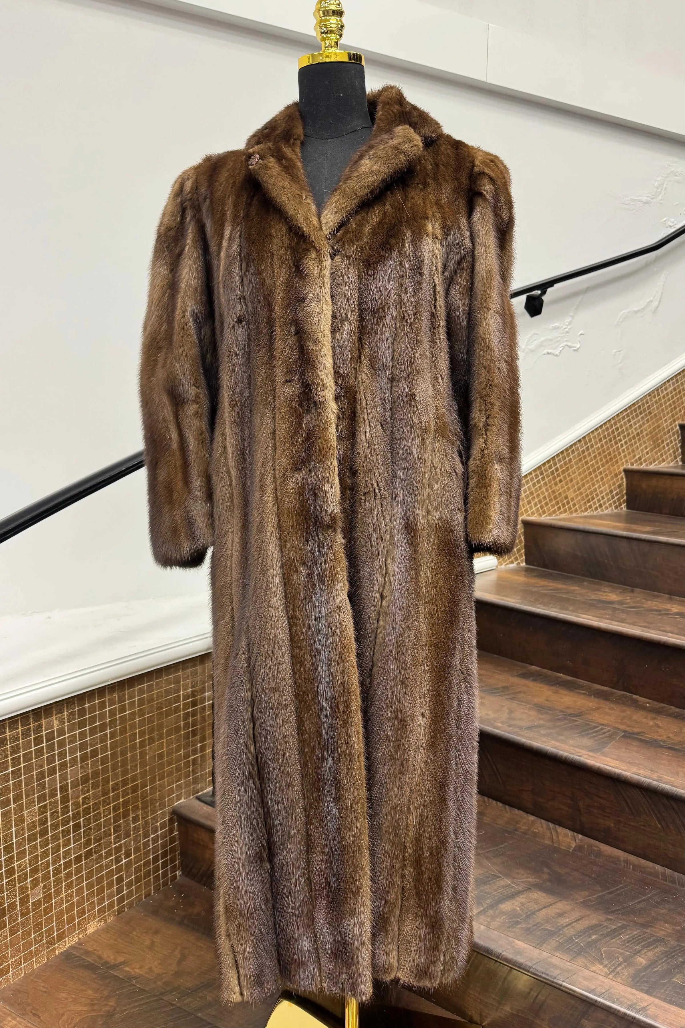 Vintage Ribbed Lunaraine Mink Coat
