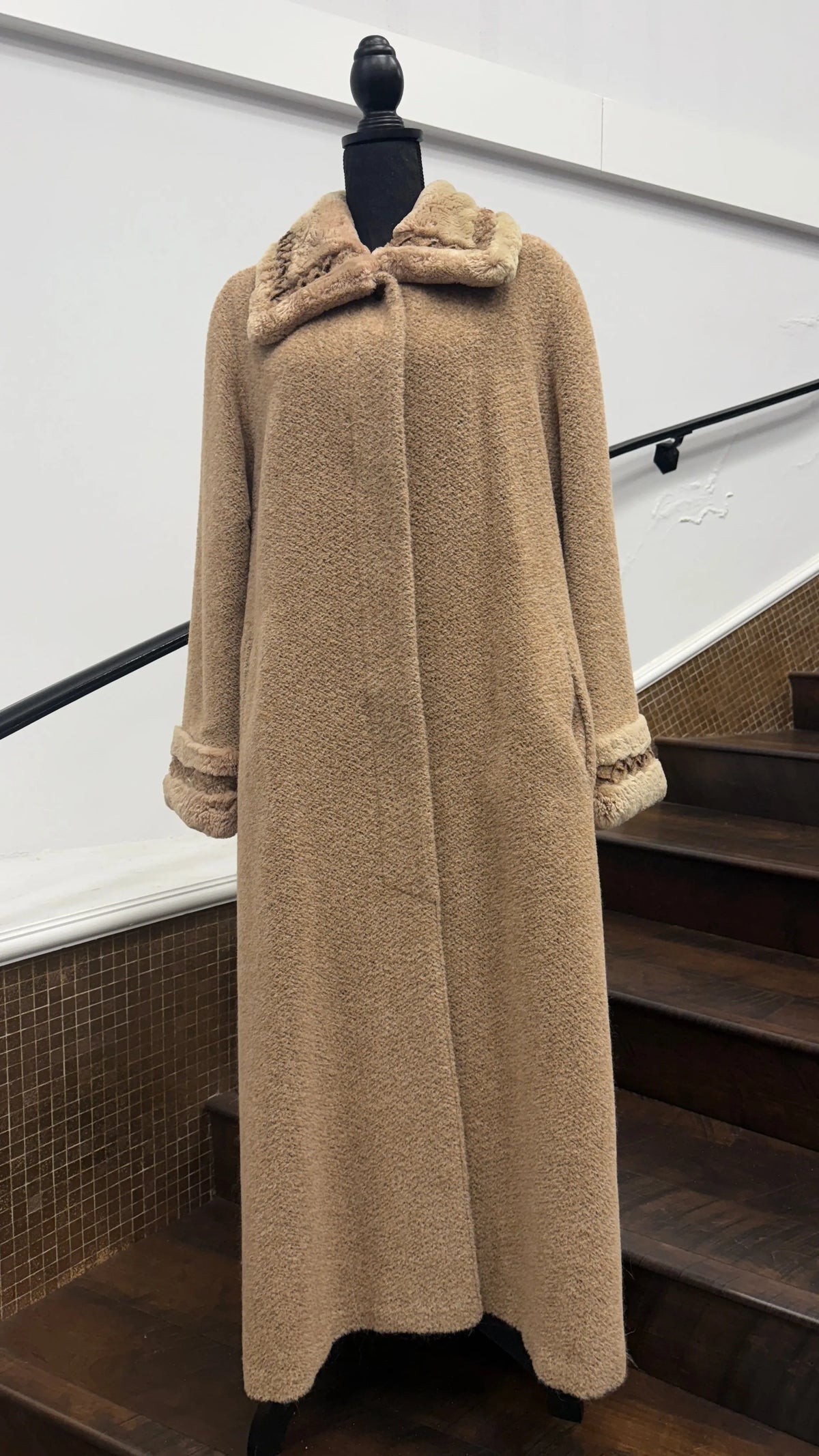 Vintage Sheared Alpaca Rose Coat