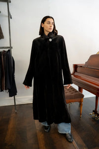 Vintage Sheared Black Dyed Mink Coat