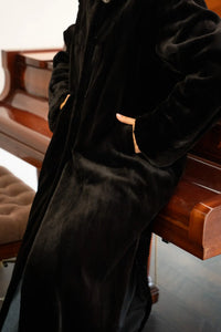Vintage Sheared Black Dyed Mink Coat