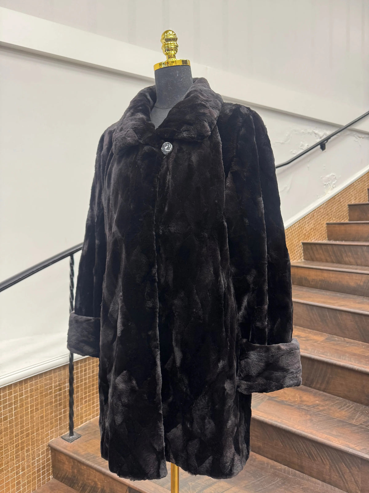 Vintage Sheared Section Mink Reversible Stroller