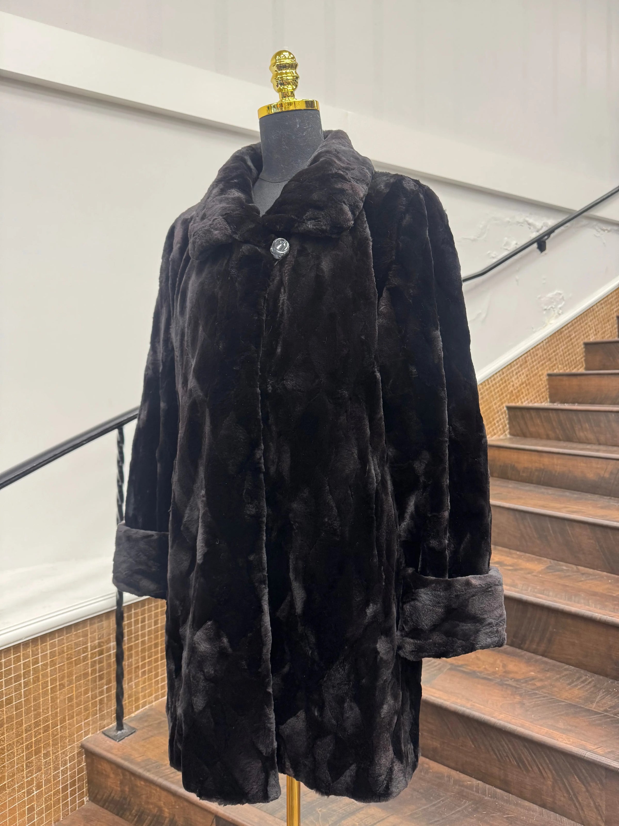 Vintage Sheared Section Mink Reversible Stroller