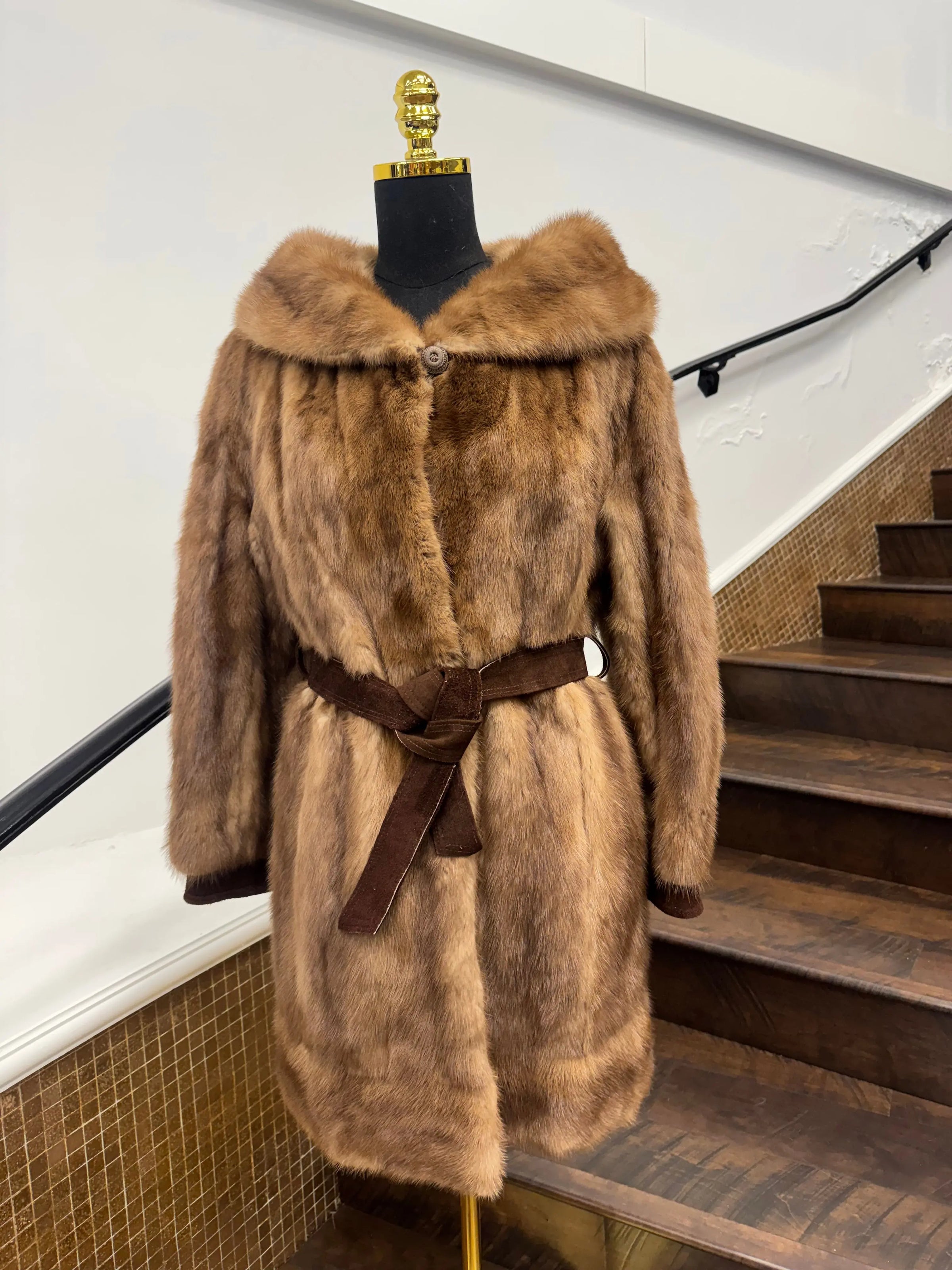 LaBelle Since 1919 Vintage Suede & Pastel Mink Stroller