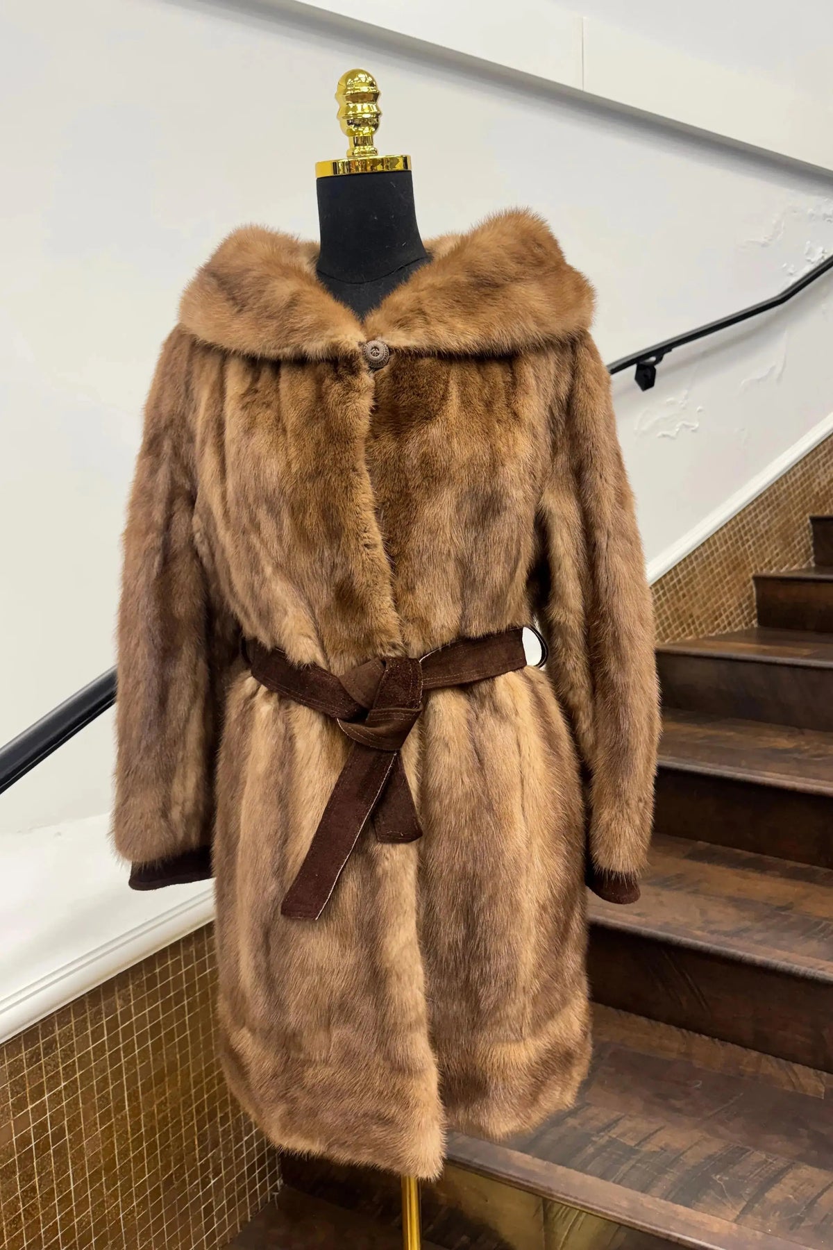 Vintage Suede & Pastel Mink Stroller
