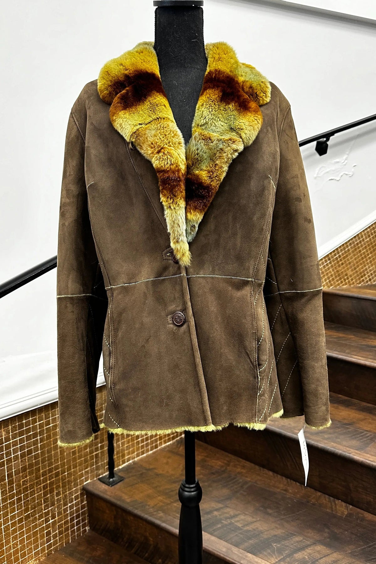 Vintage Verde Shearling Jacket