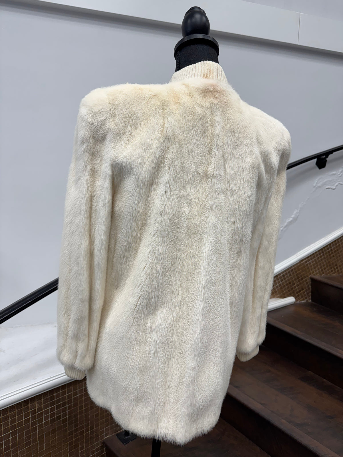 Vintage White Mink Sweater Jacket