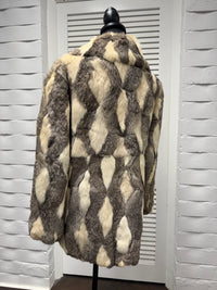 Vintage White & Grey Rabbit Jacket