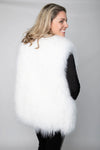 LaBelle Since 1919 White Mongolian Lamb Vest