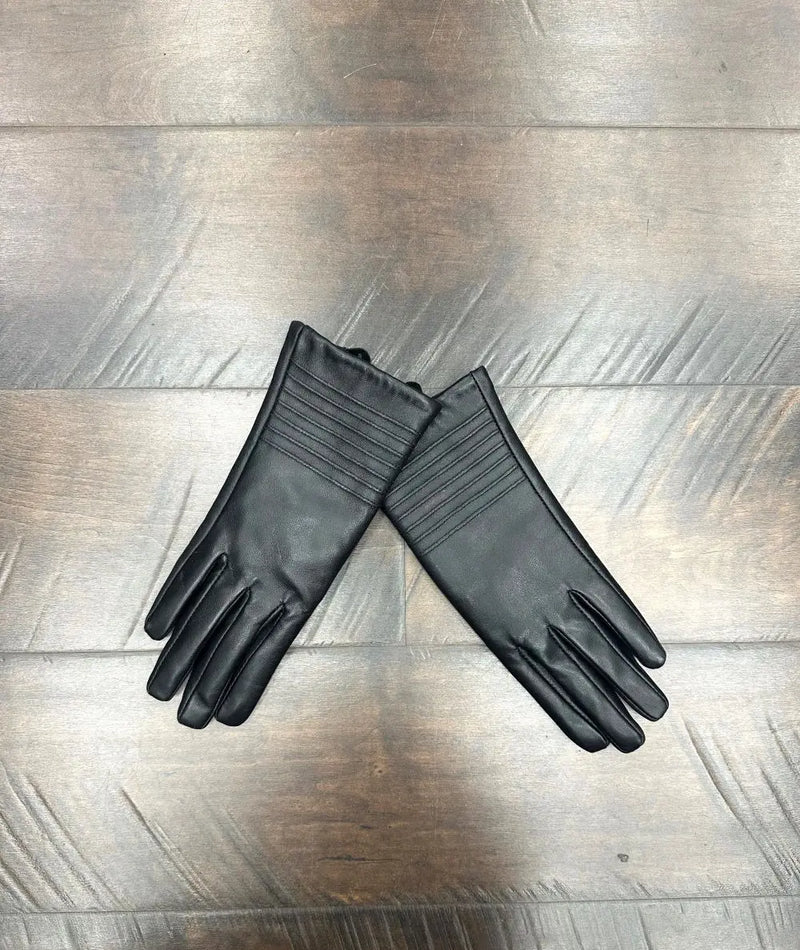 LaBelle Since 1919 Black Gloves w/ Lines Across Top